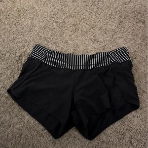 Black and white lululemon shorts. Size 12.
